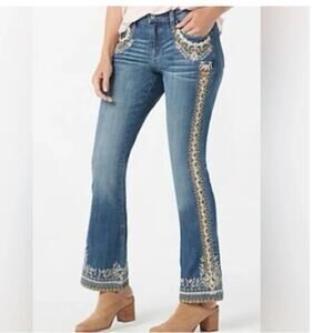 Laurie Felt Classic Bootcut Embroidered Jeans 18W